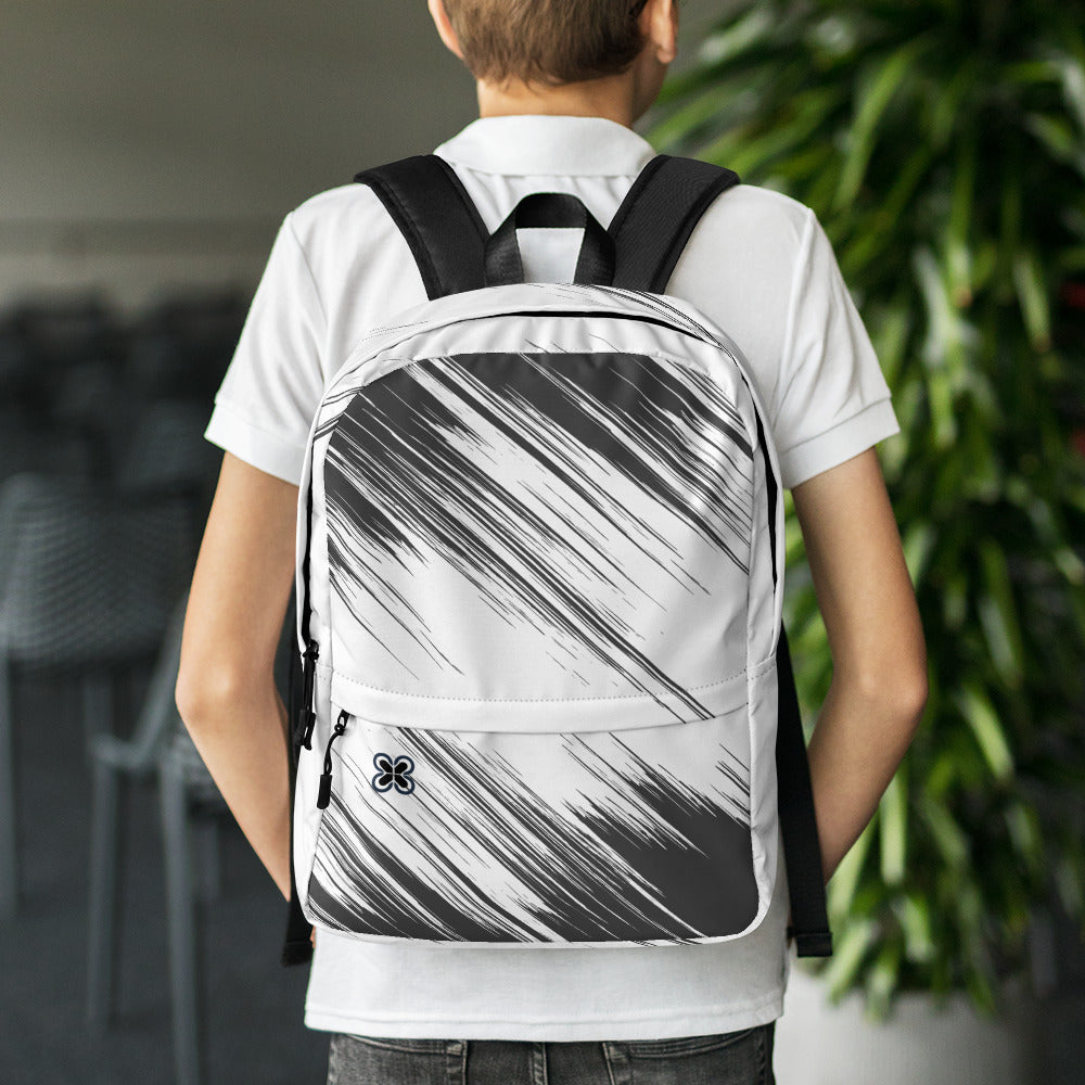 Black/White streaks Backpack