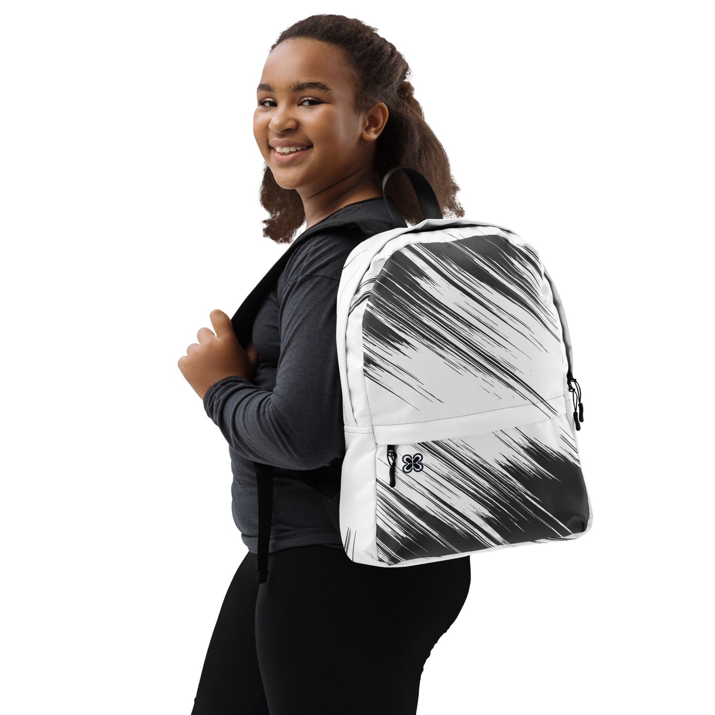 Black/White streaks Backpack