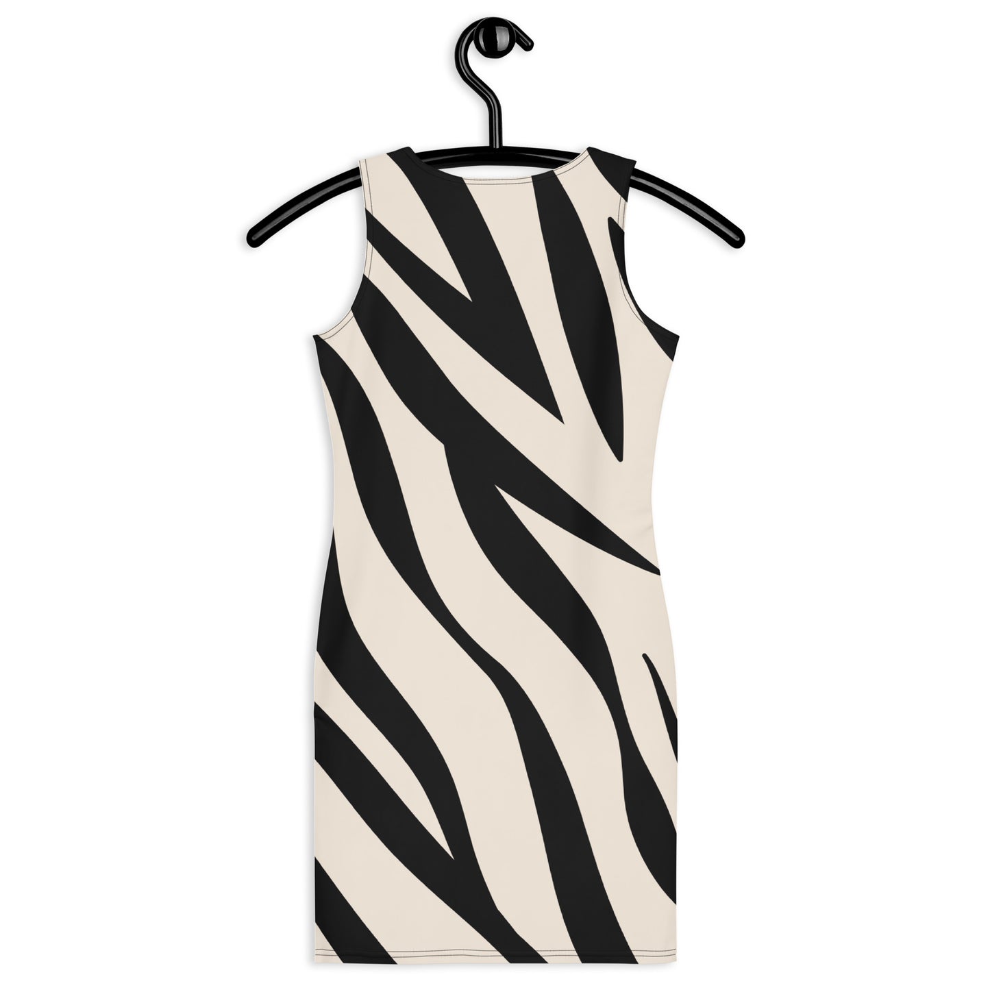 Tan & Black Zebra Stripes Bodycon dress$29.00