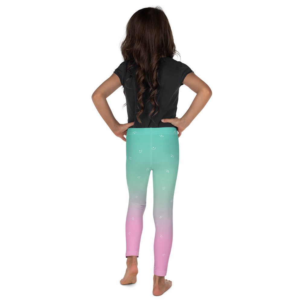 Green/Pink Gradient Kid's Leggings