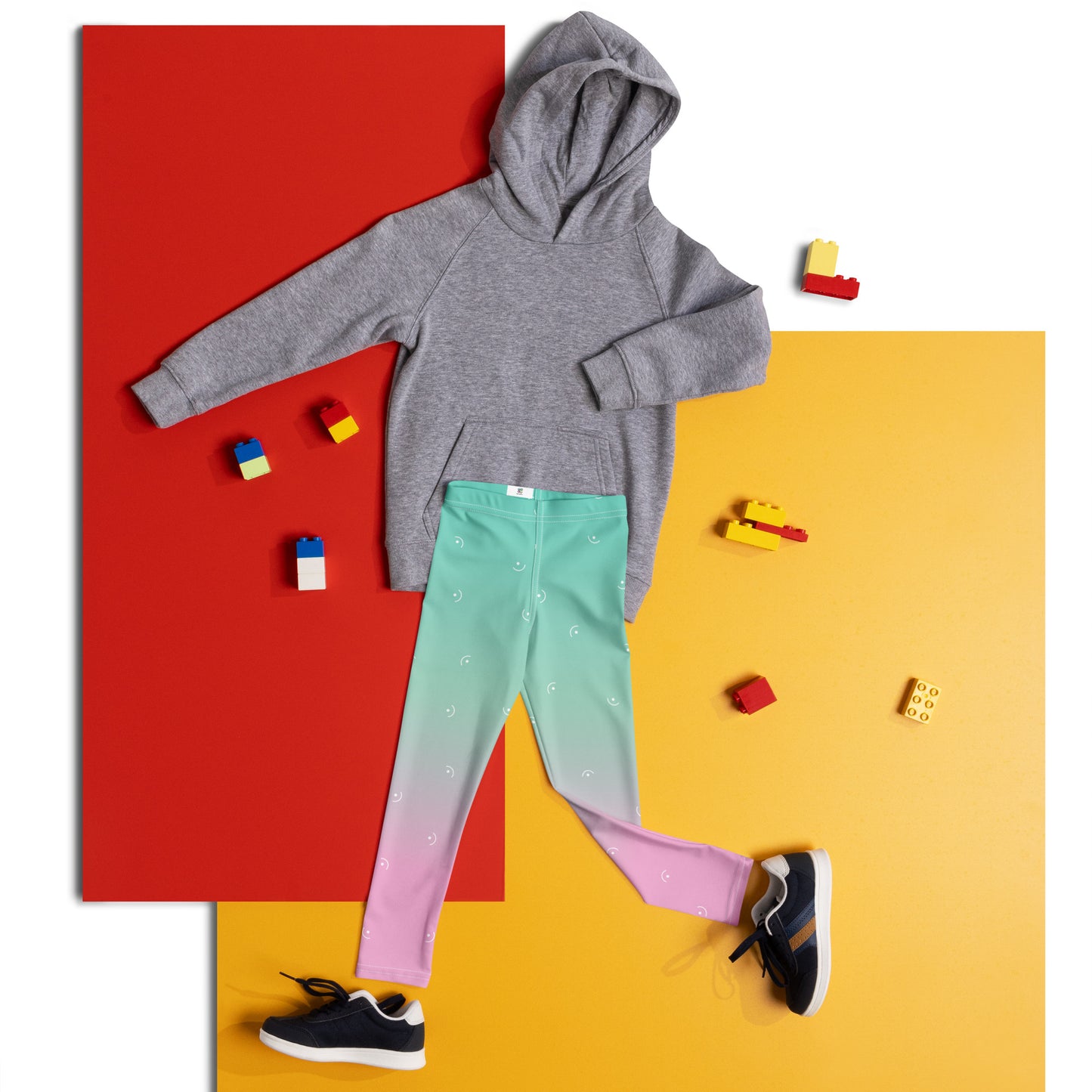Green/Pink Gradient Kid's Leggings