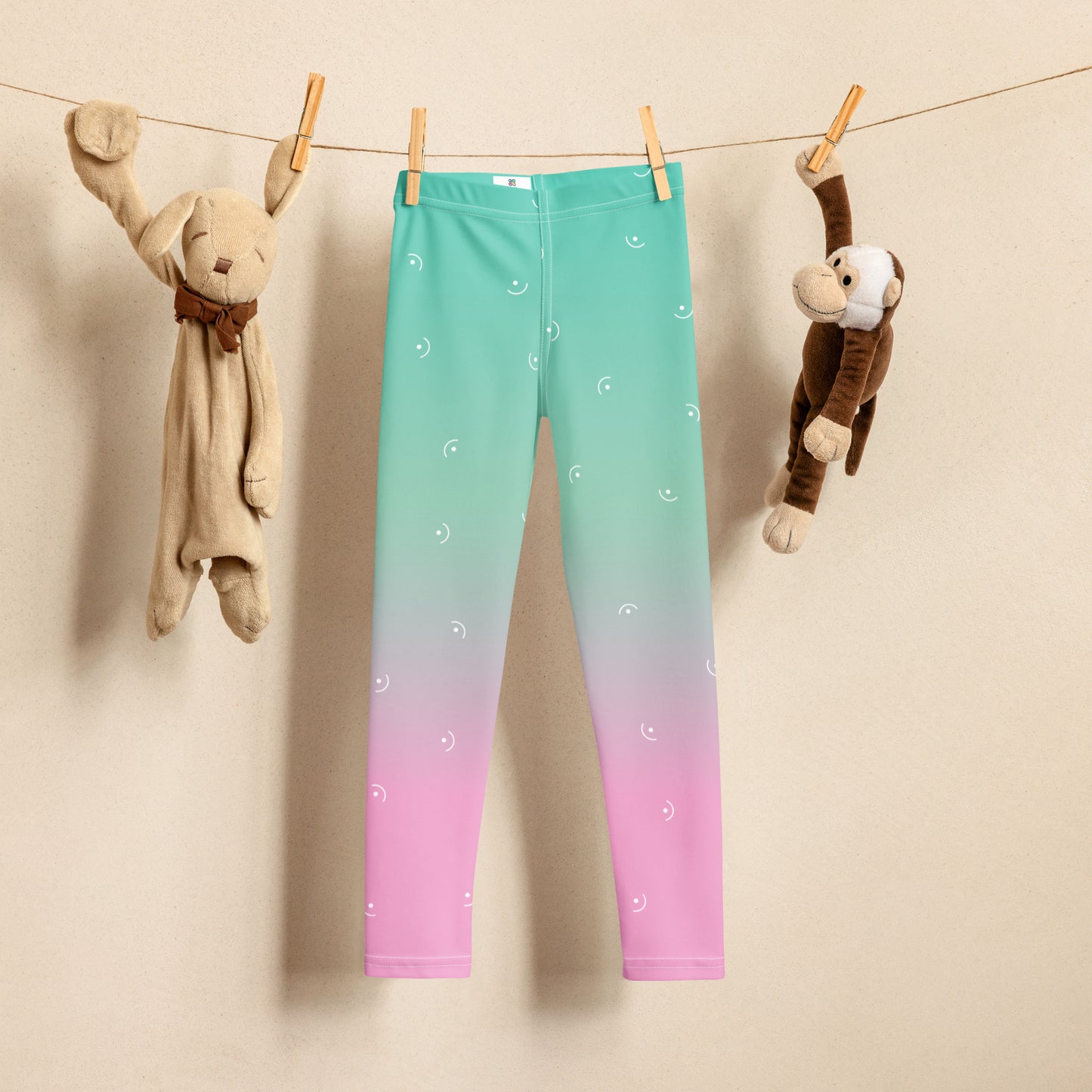 Green/Pink Gradient Kid's Leggings