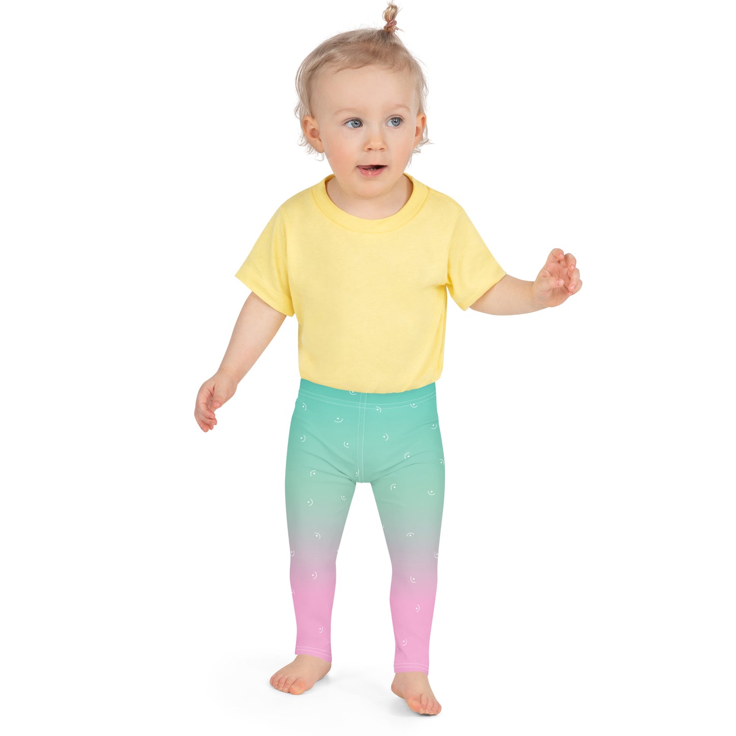 Green/Pink Gradient Kid's Leggings