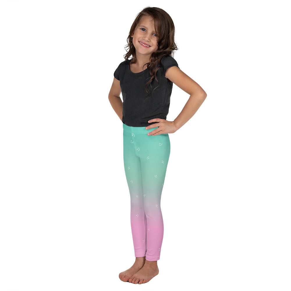 Green/Pink Gradient Kid's Leggings