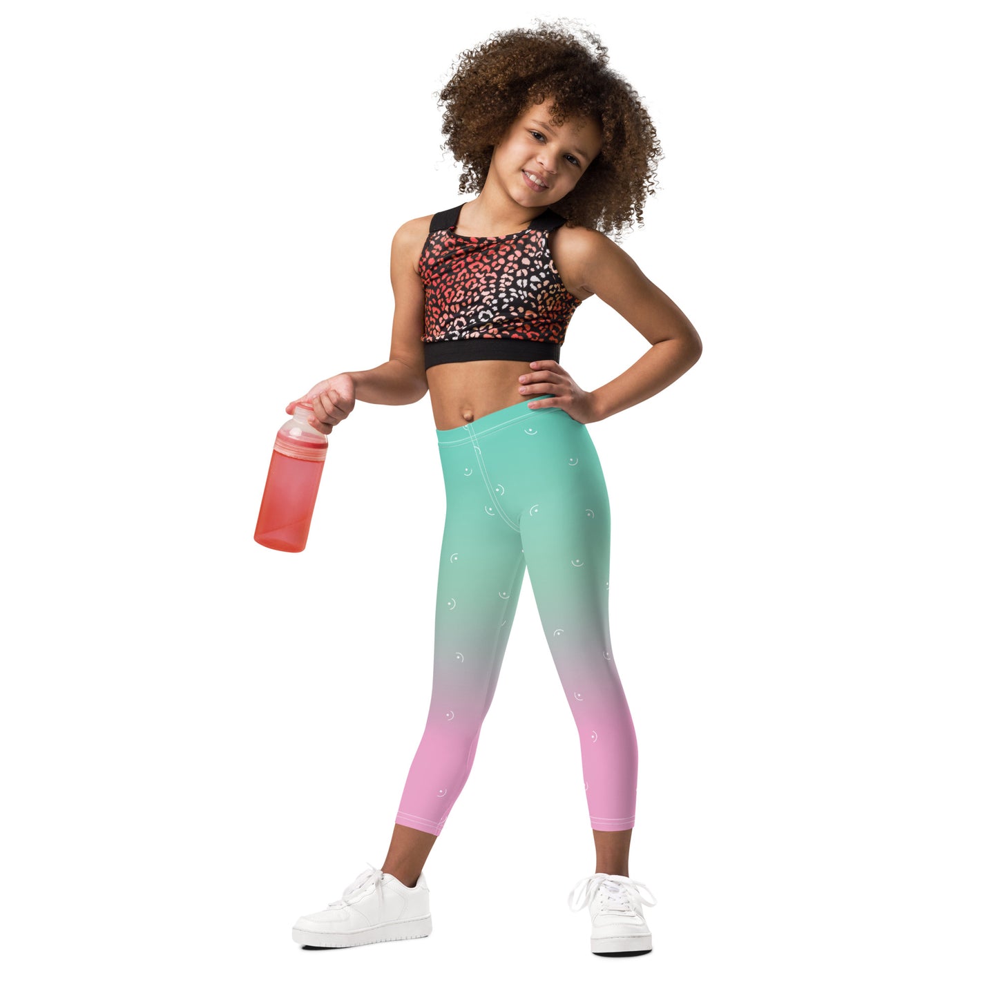 Green/Pink Gradient Kid's Leggings