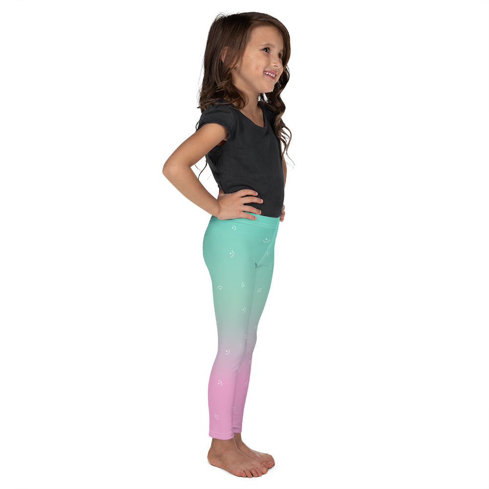 Green/Pink Gradient Kid's Leggings