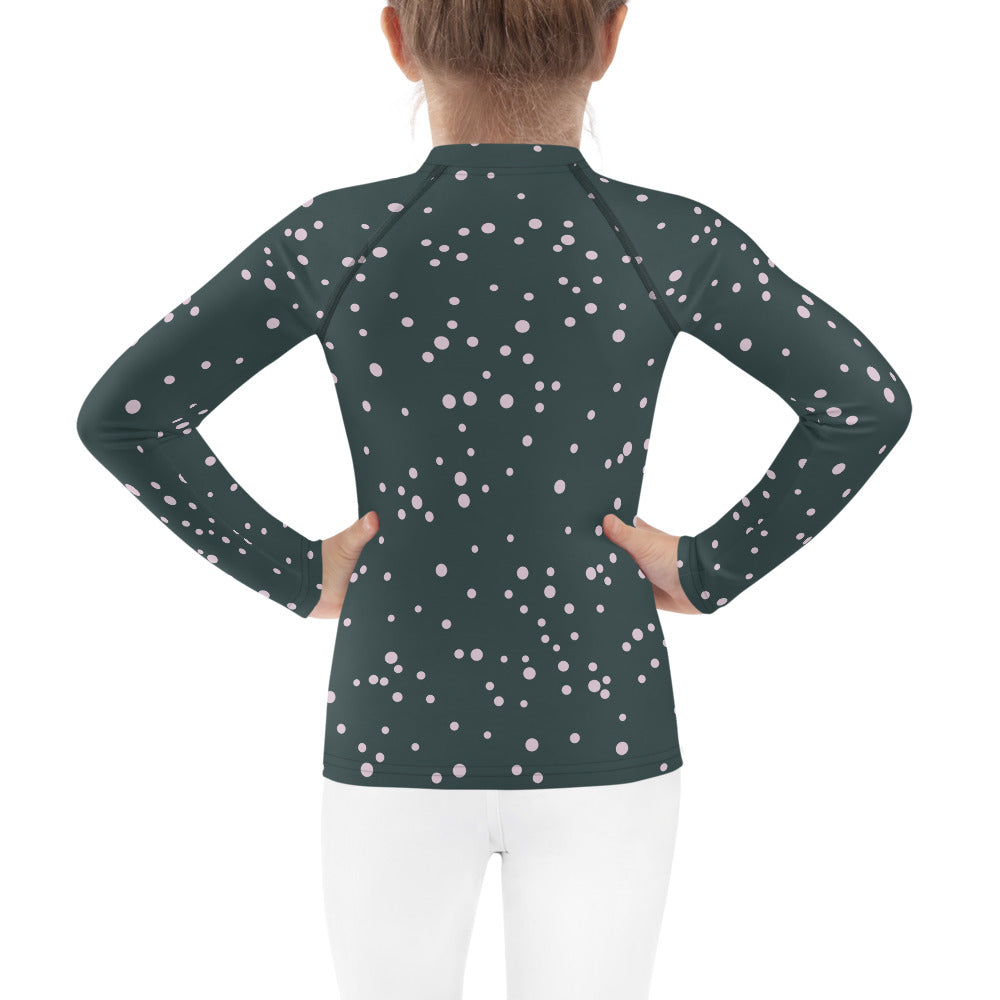 Polkadot-Snow Kids Rash Guard