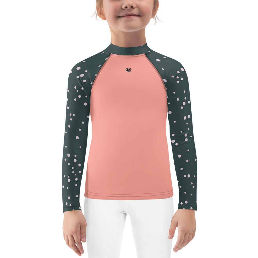 Polkadot-Snow Kids Rash Guard