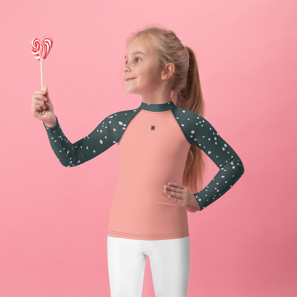 Polkadot-Snow Kids Rash Guard