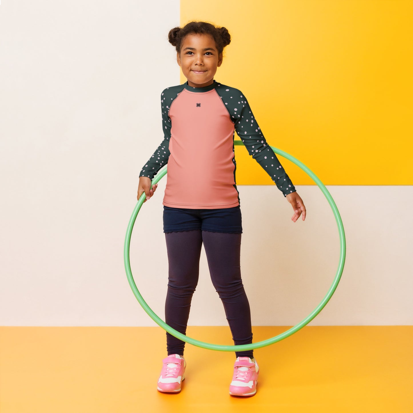 Polkadot-Snow Kids Rash Guard