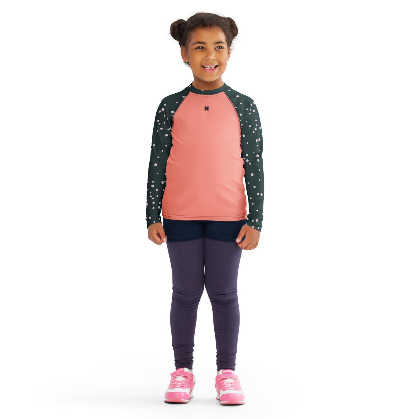 Polkadot-Snow Kids Rash Guard
