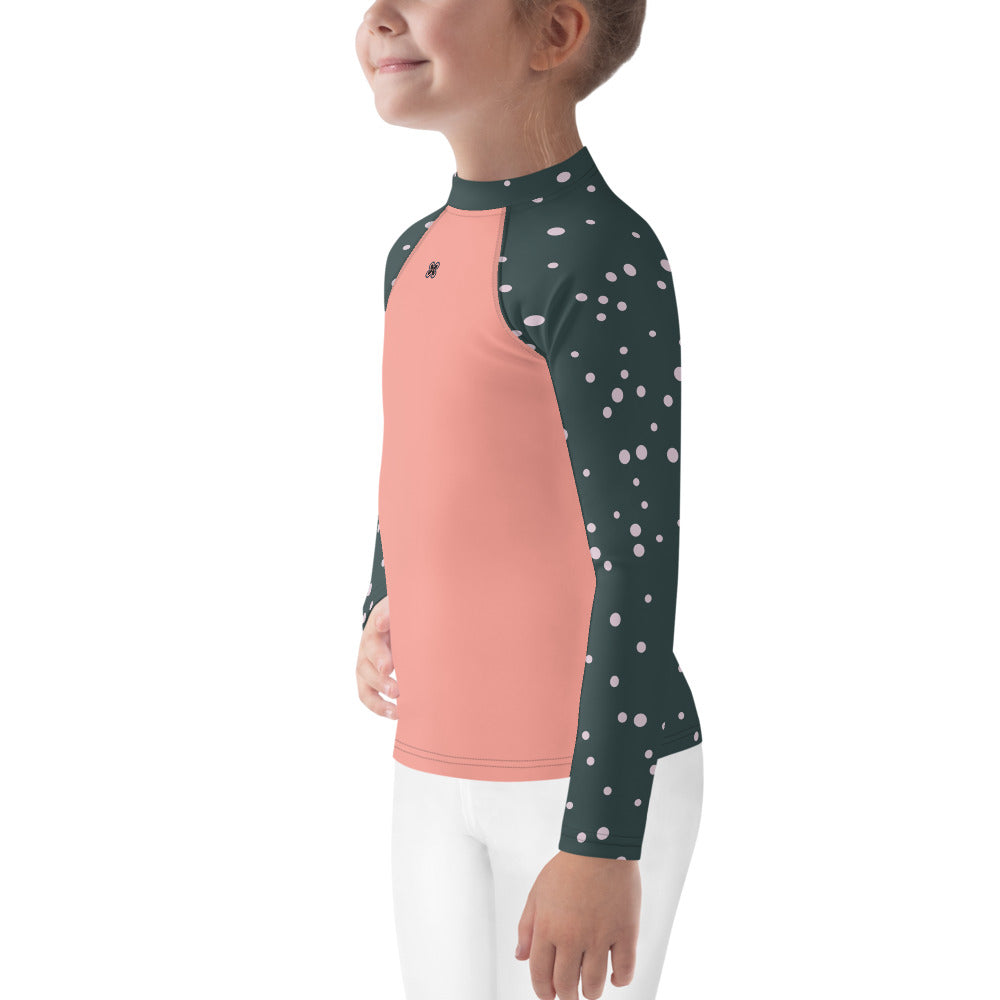 Polkadot-Snow Kids Rash Guard