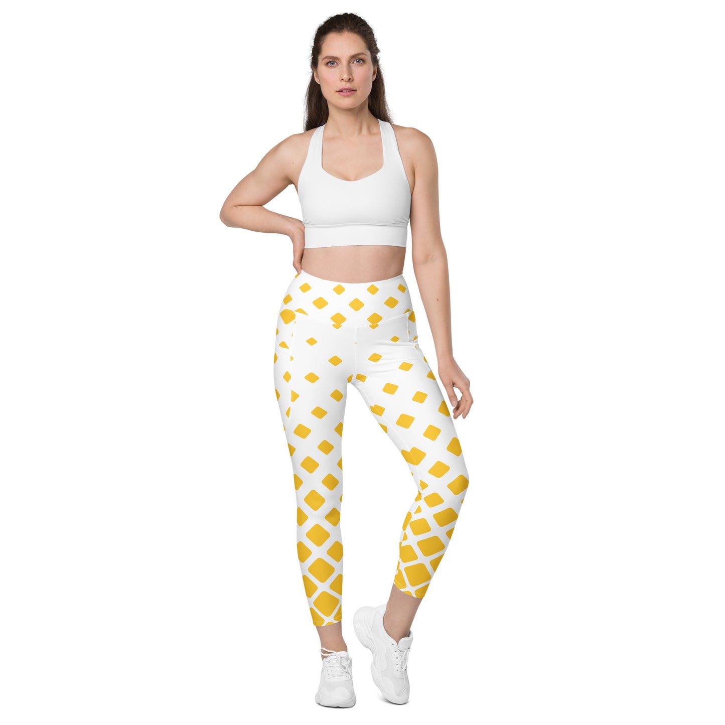Yellow Gradient Leggings with pockets