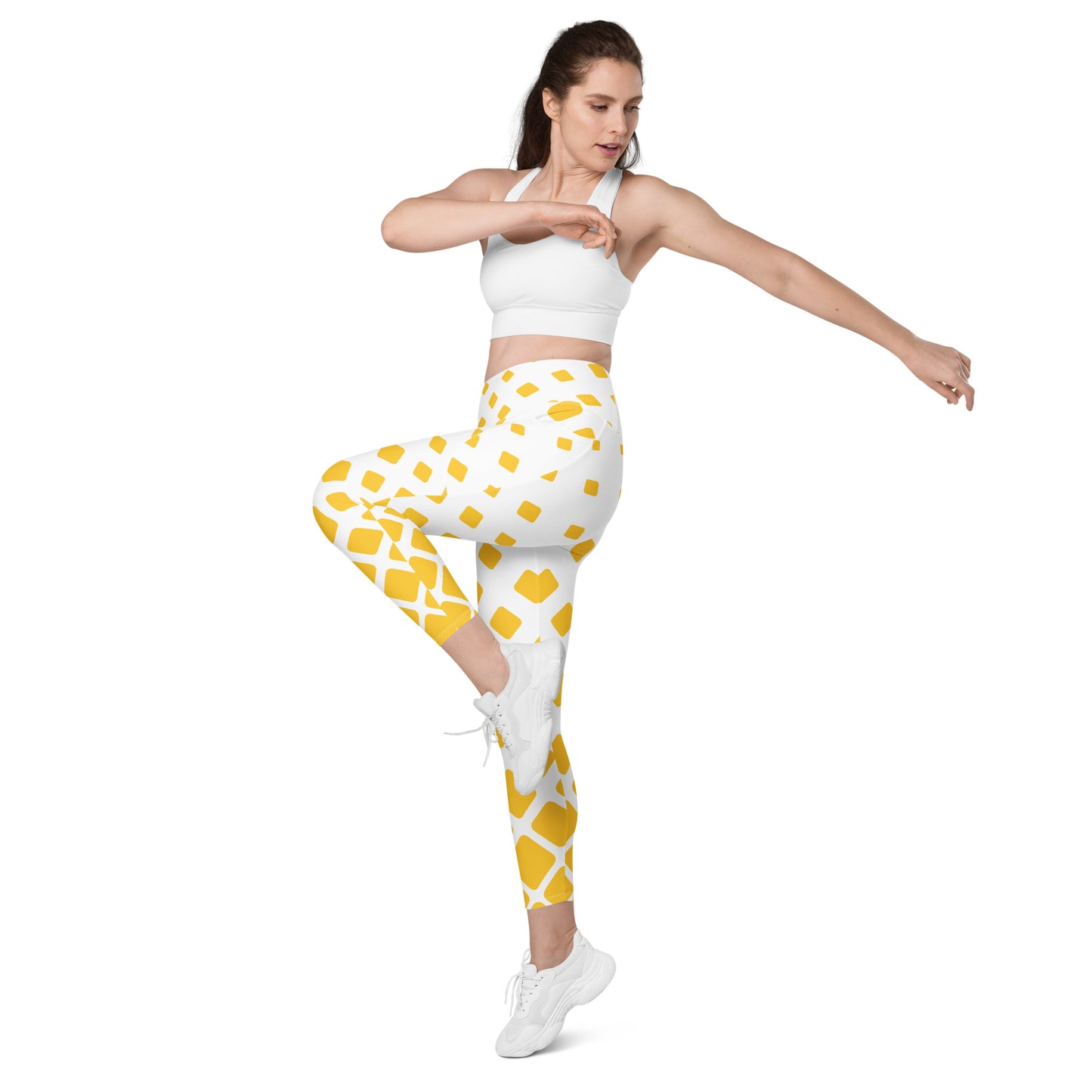 Yellow Gradient Leggings with pockets