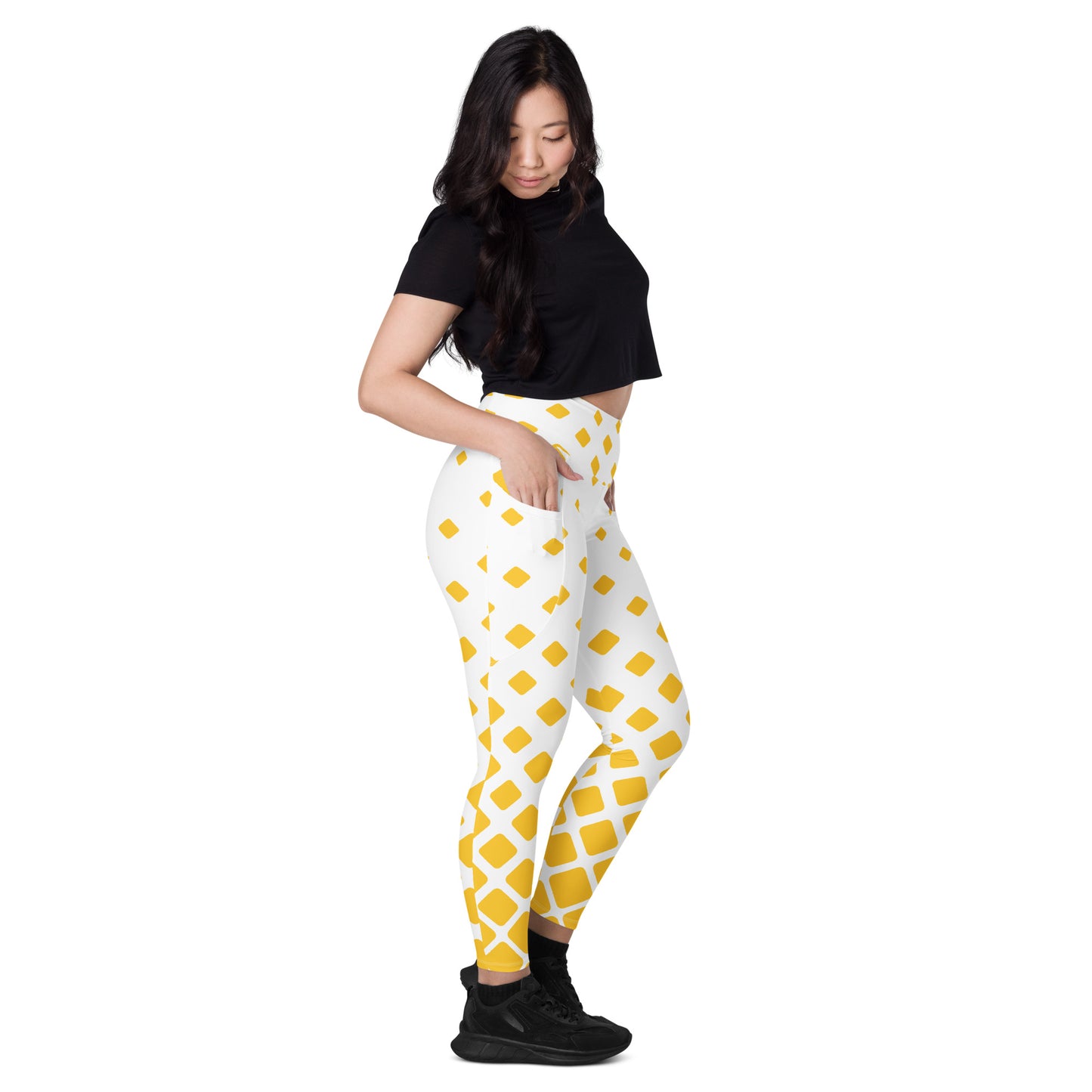 Yellow Gradient Leggings with pockets