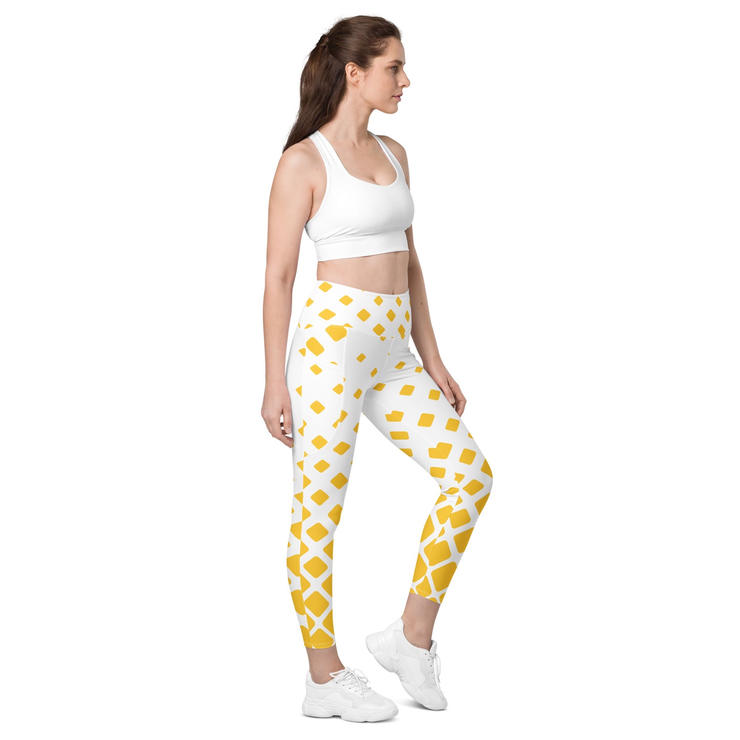 Yellow Gradient Leggings with pockets