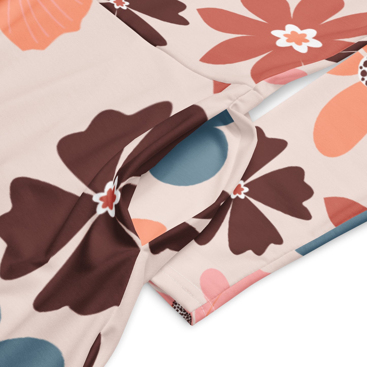 All-over print Floral Patern long sleeve midi dress$41.00