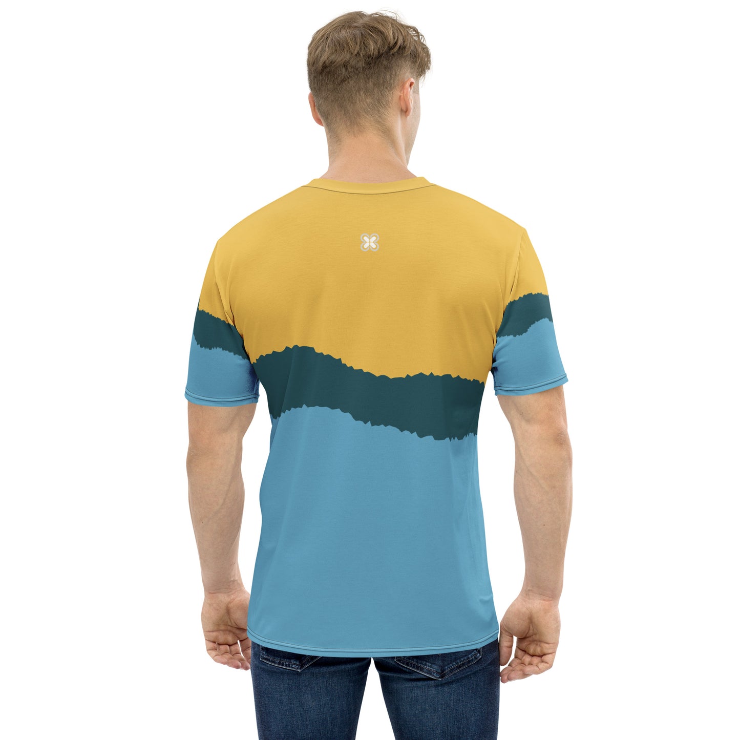Blue-&-Yellow Blur Men's t-shirt