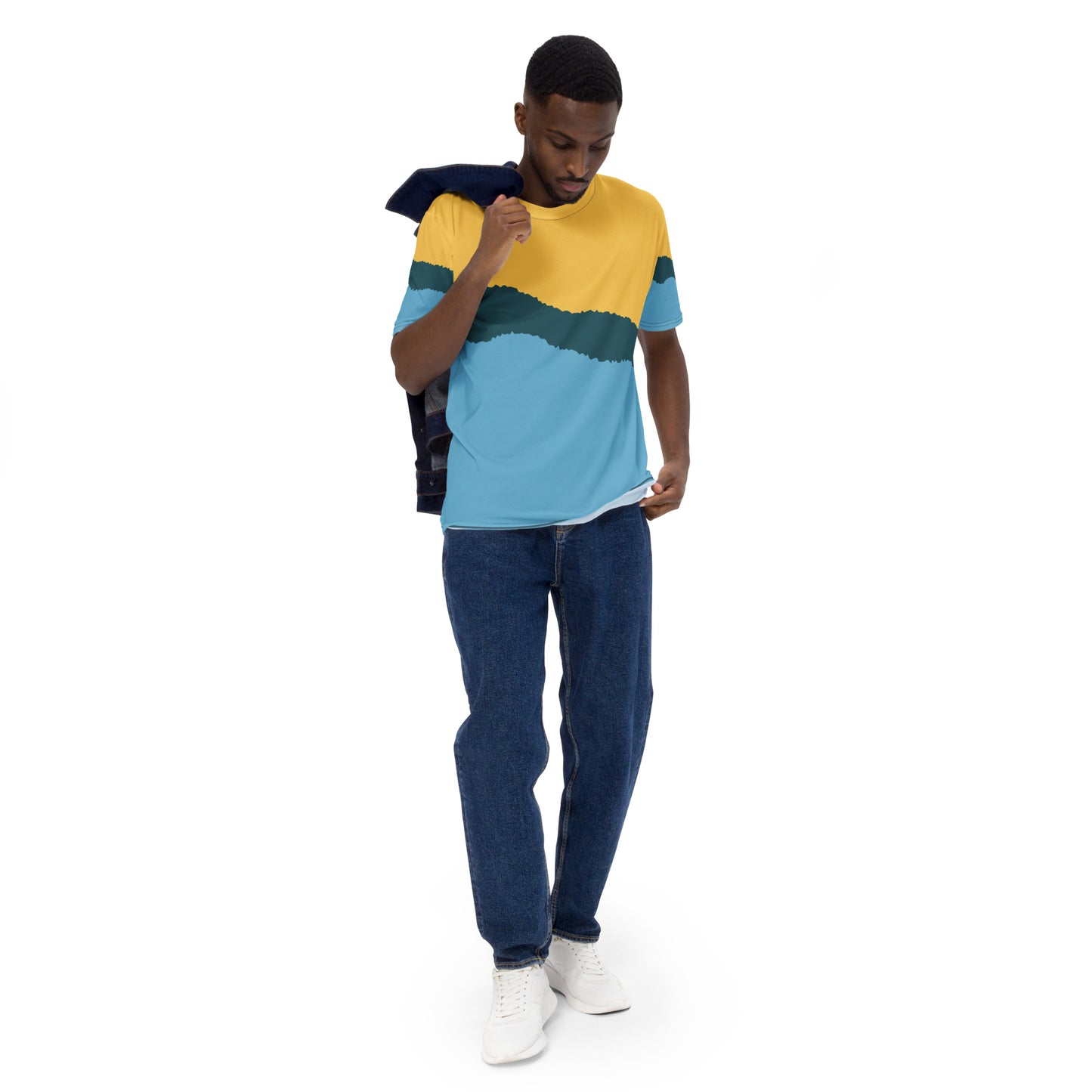 Blue-&-Yellow Blur Men's t-shirt