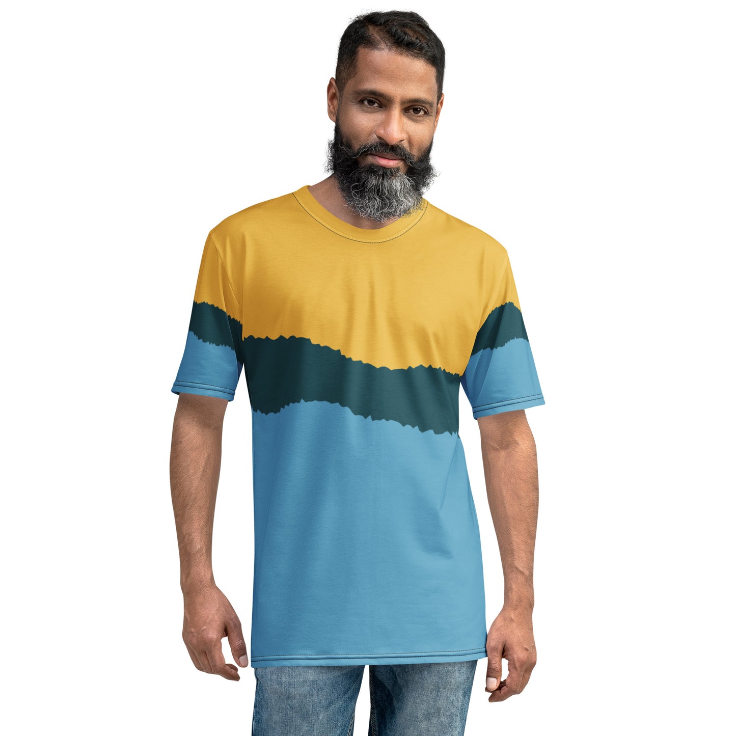 Blue-&-Yellow Blur Men's t-shirt