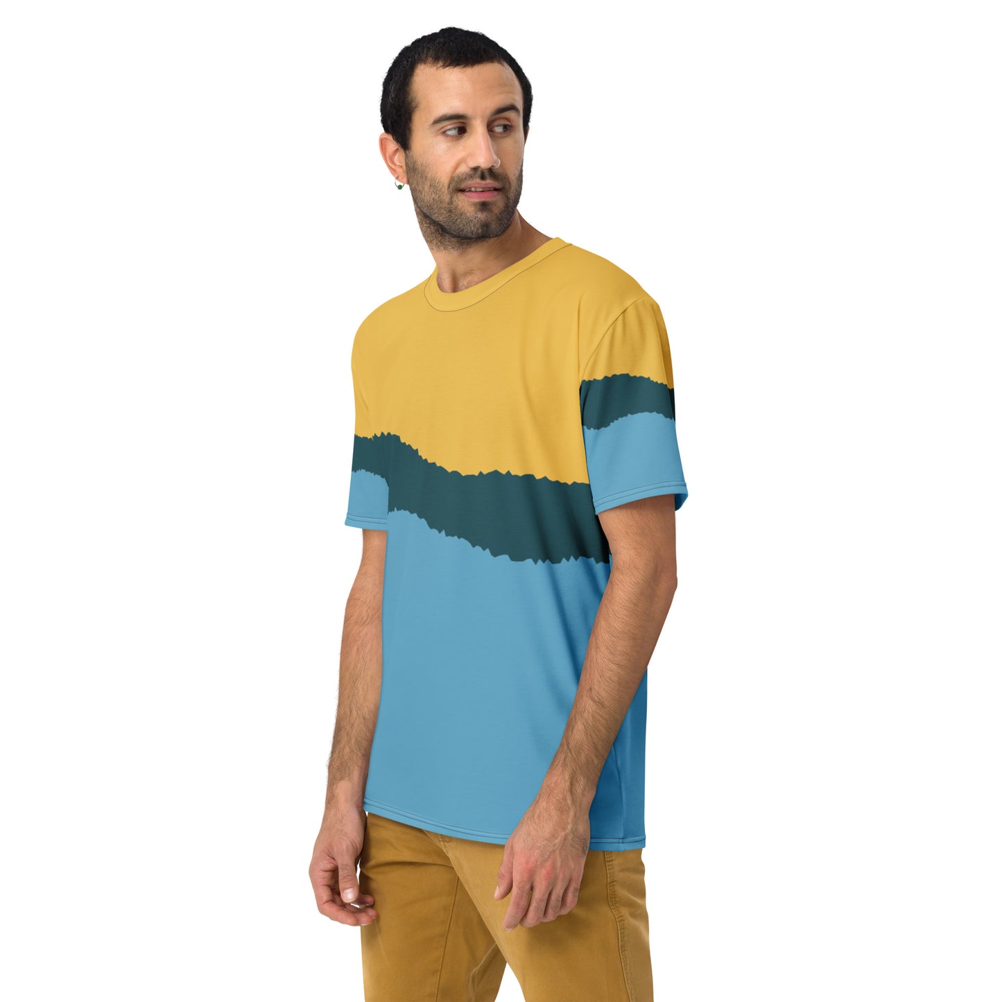 Blue-&-Yellow Blur Men's t-shirt