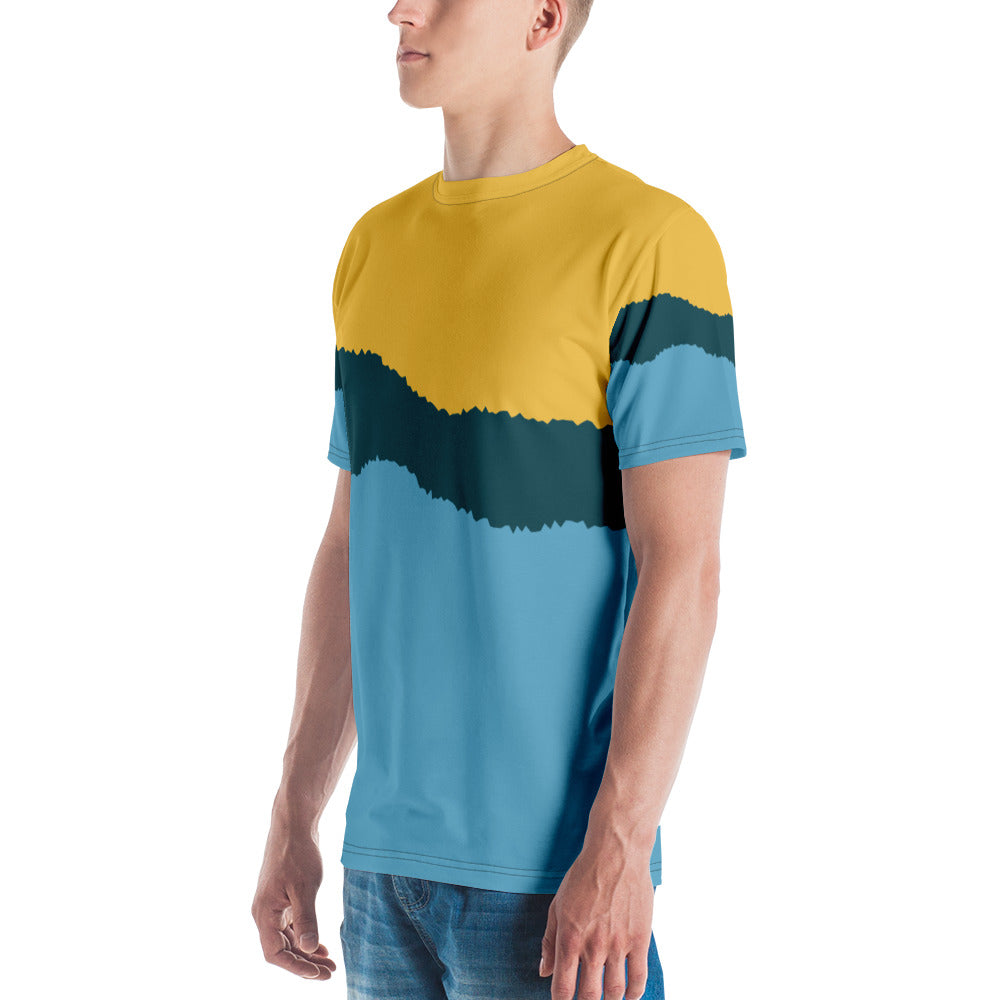 Blue-&-Yellow Blur Men's t-shirt