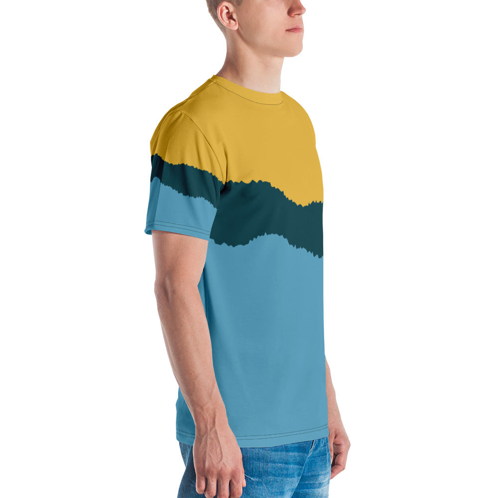 Blue-&-Yellow Blur Men's t-shirt
