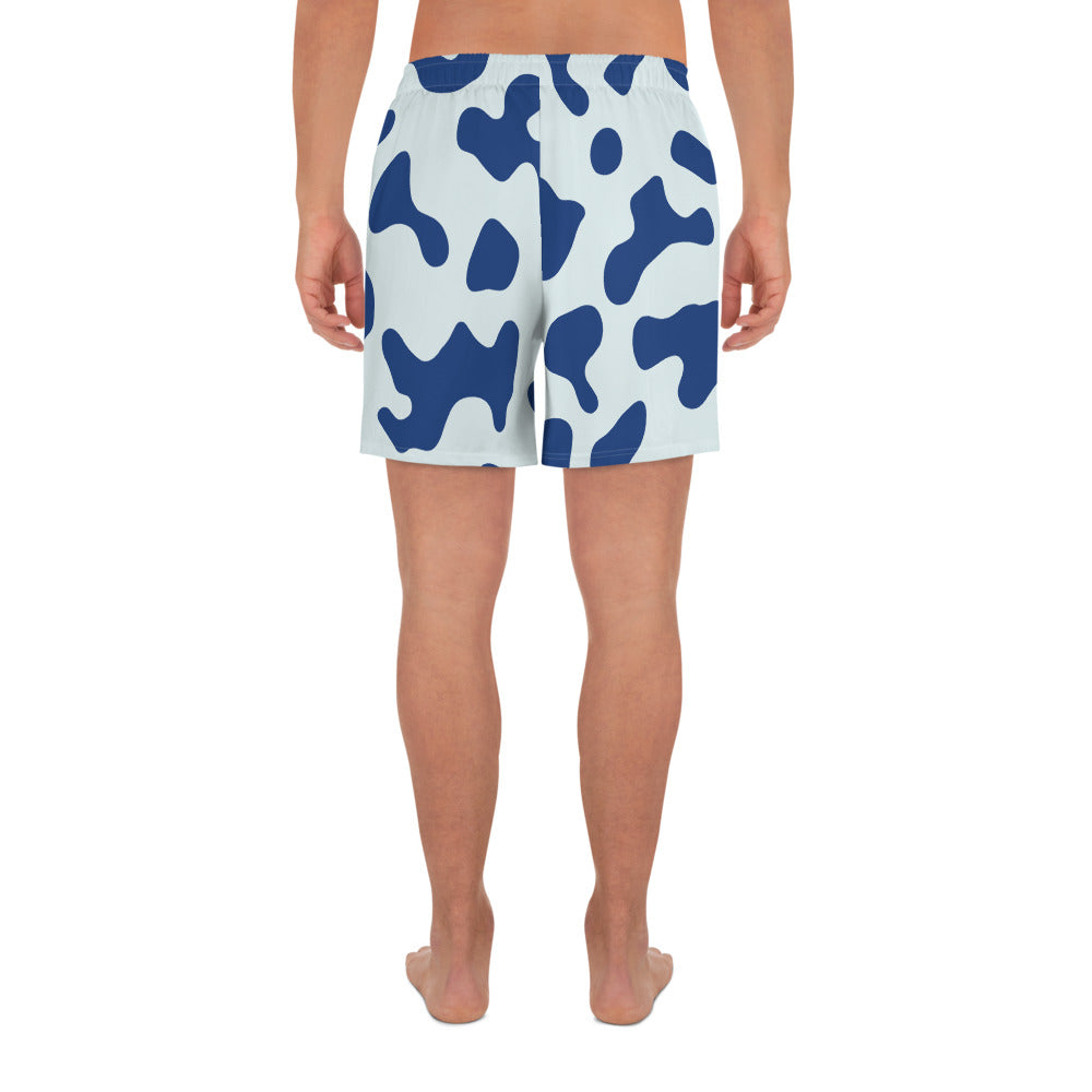 Abstract Blues Men's Athletic Shorts