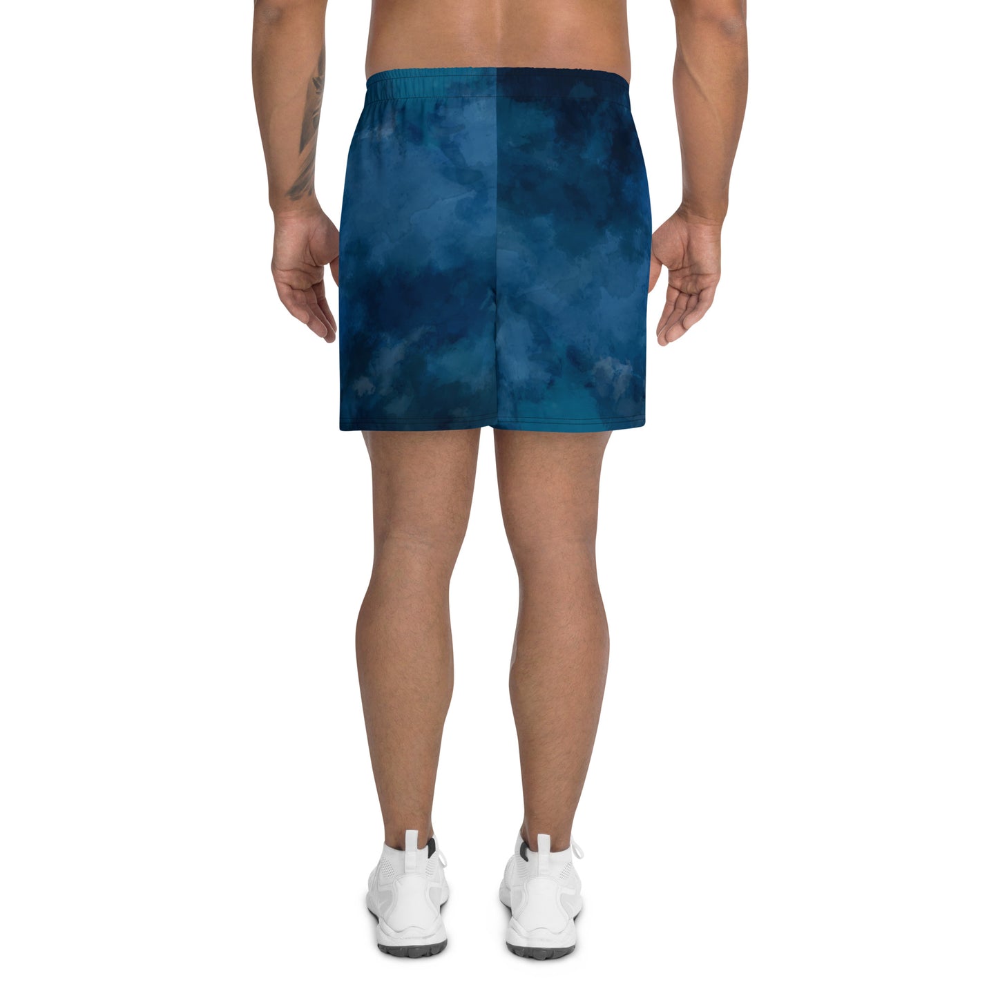 Tie-Dark-Blue Men's Recycled Athletic Shorts