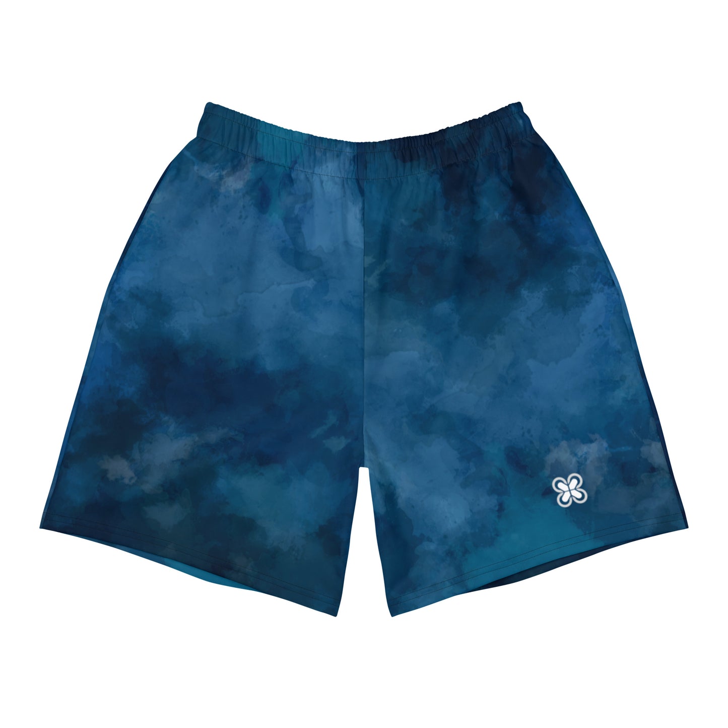 Tie-Dark-Blue Men's Recycled Athletic Shorts