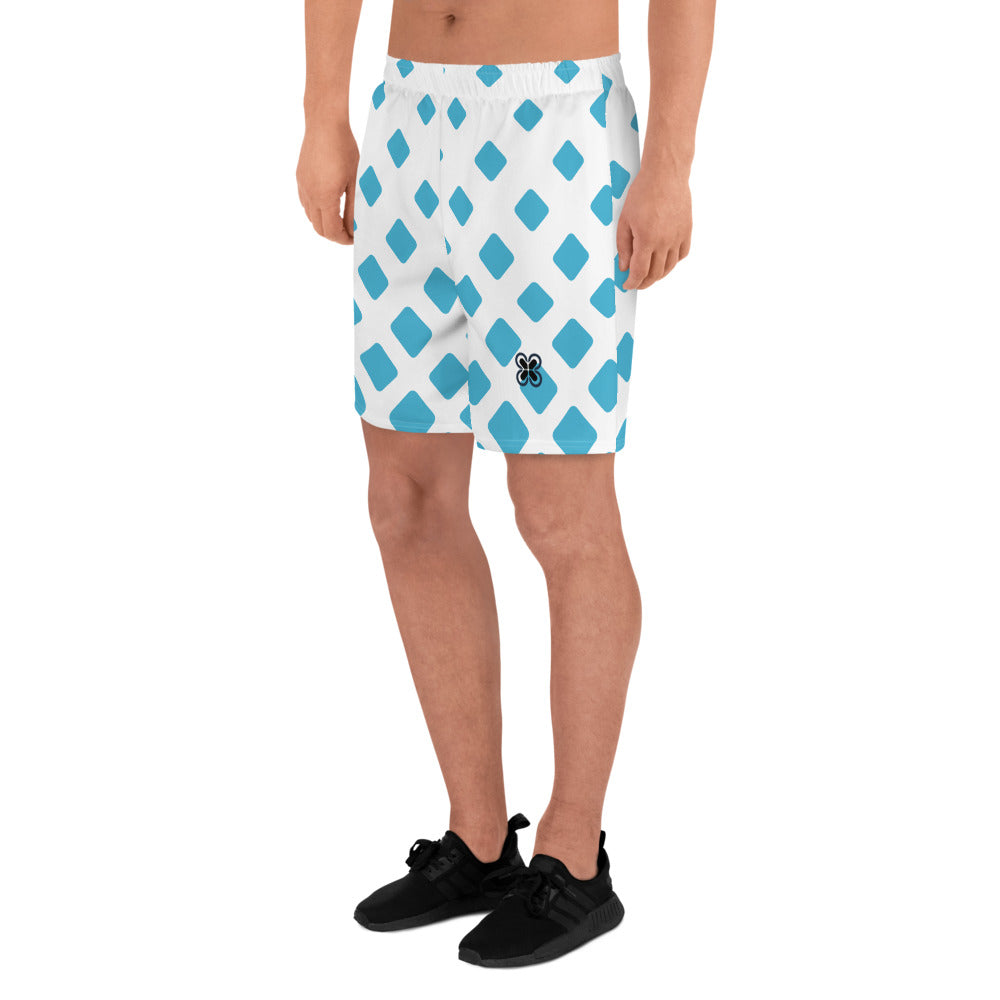 Blue Diamond Gradient Men's Recycled Athletic Shorts