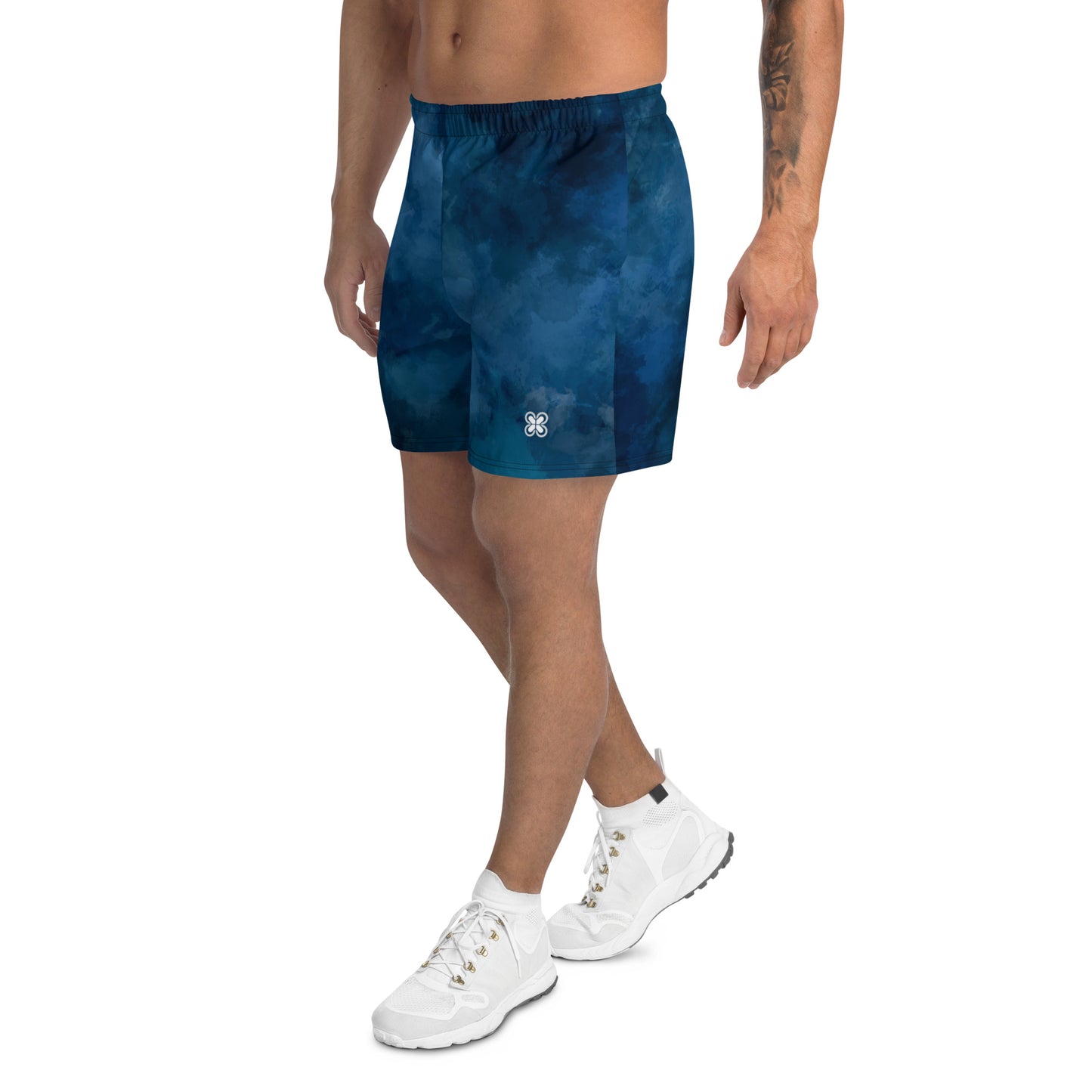 Tie-Dark-Blue Men's Recycled Athletic Shorts