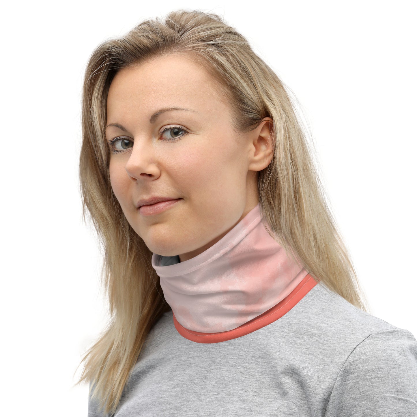 Pink-Tie-Dye Neck Gaiter