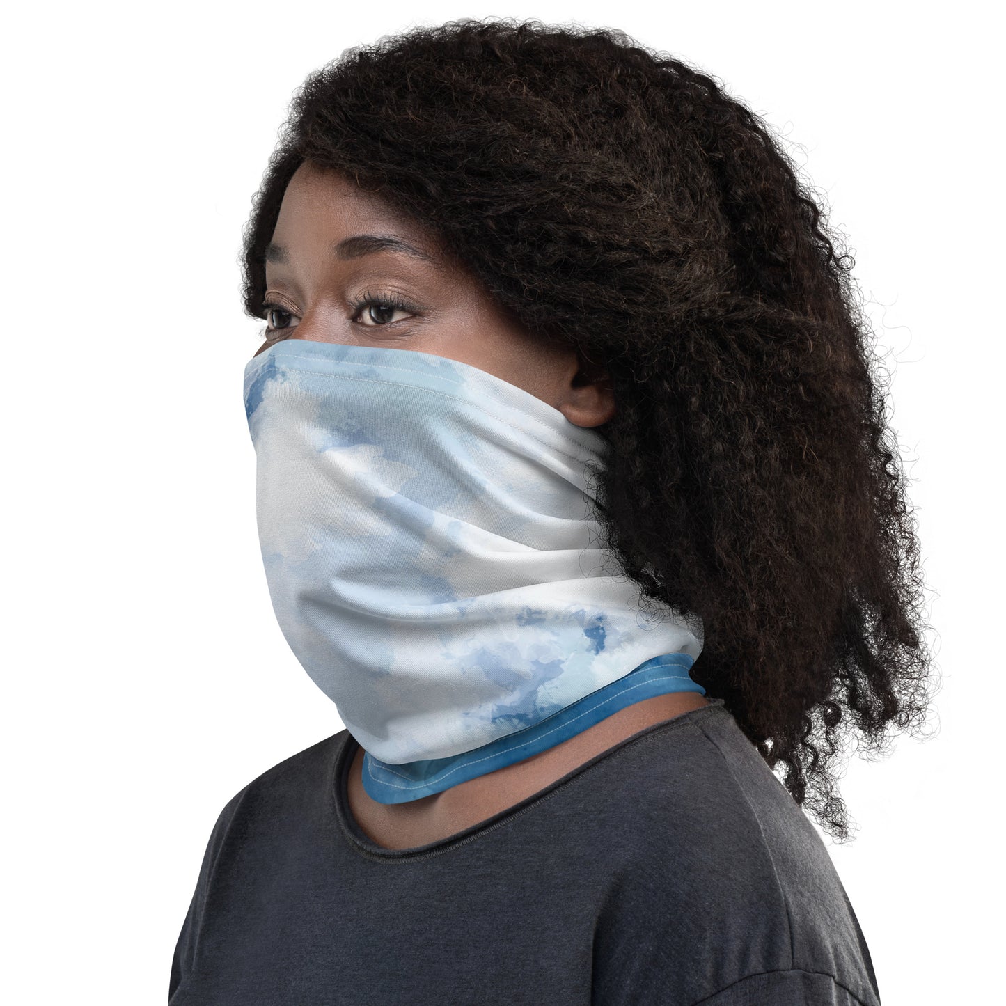 Tie-Dye-Blue Neck Gaiter
