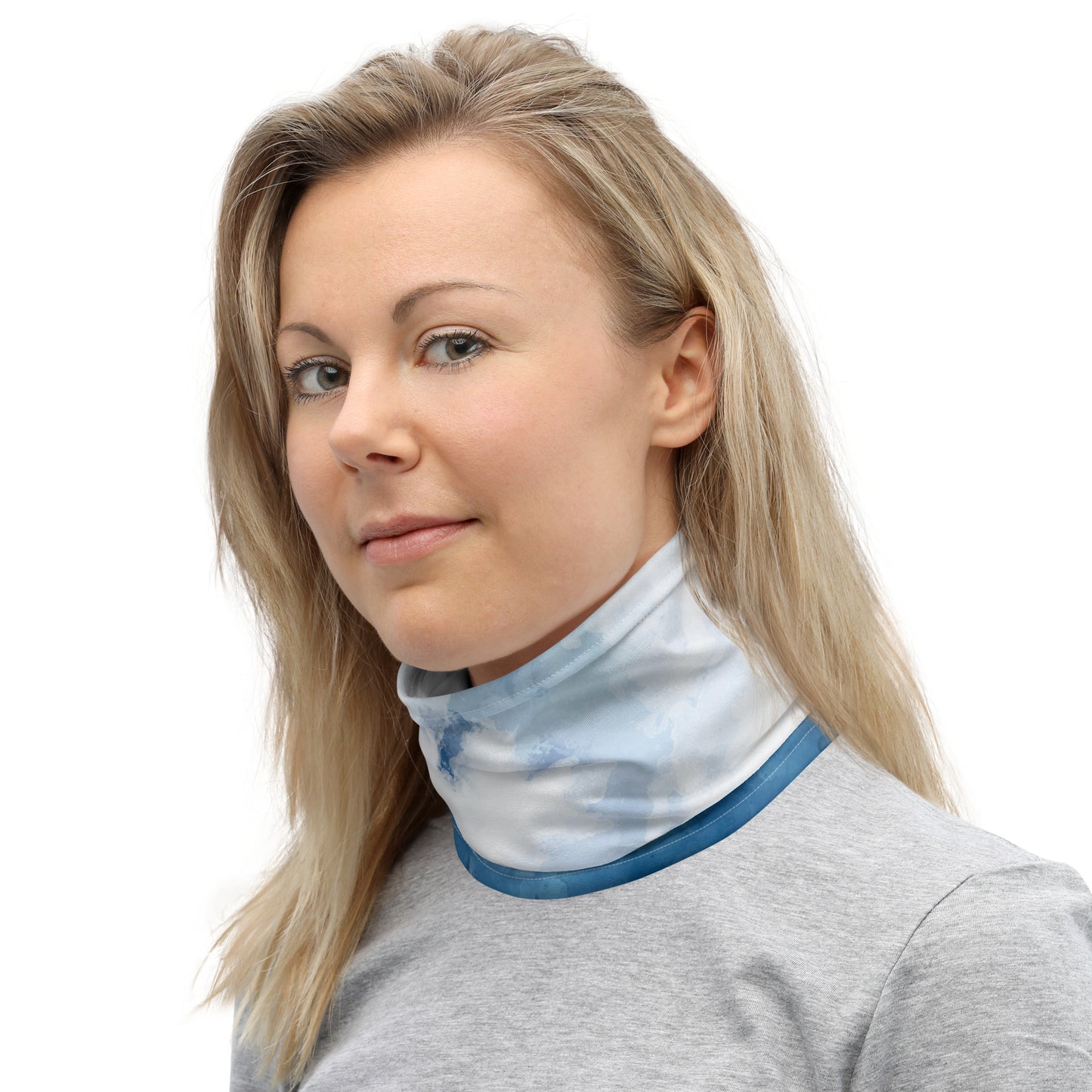Tie-Dye-Blue Neck Gaiter
