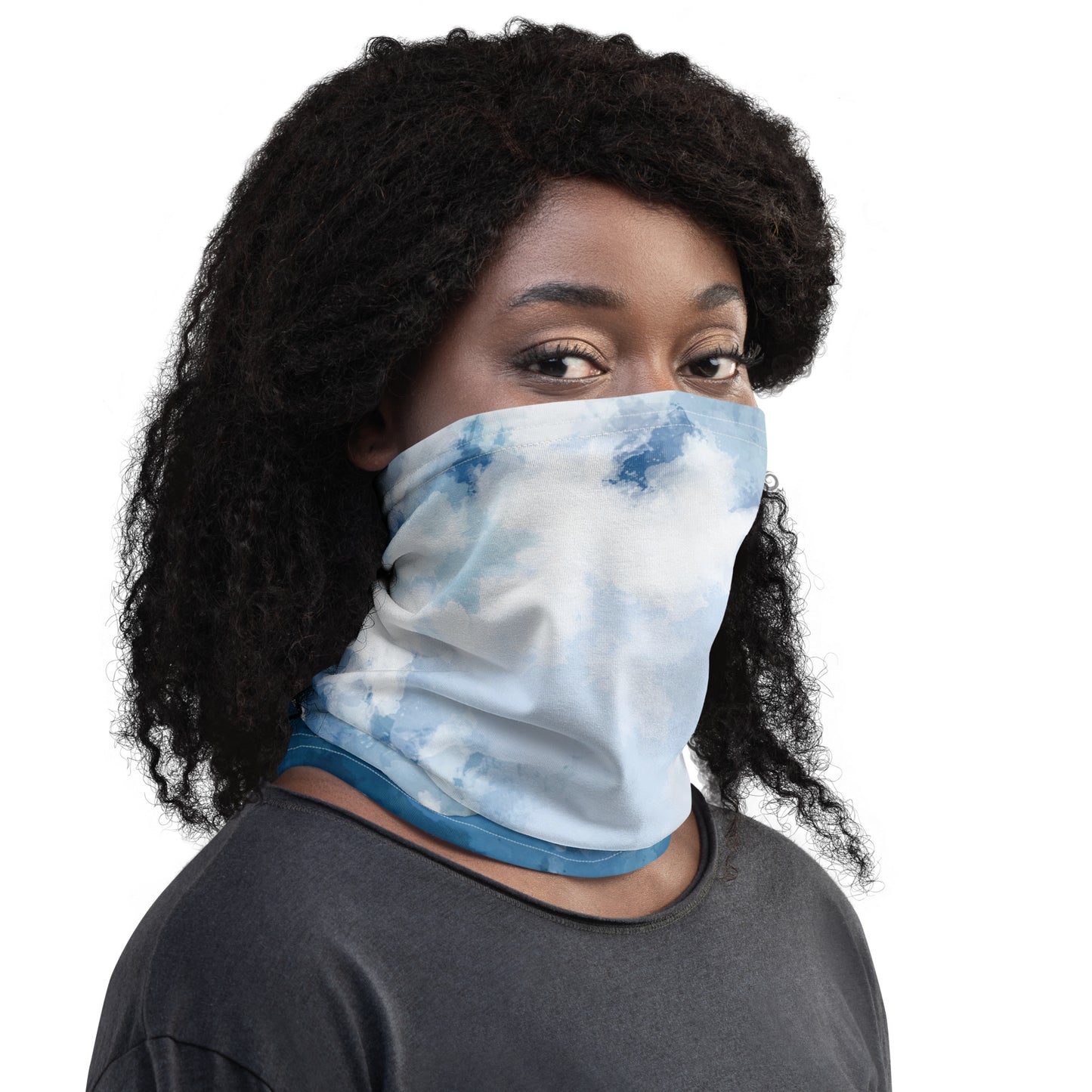 Tie-Dye-Blue Neck Gaiter