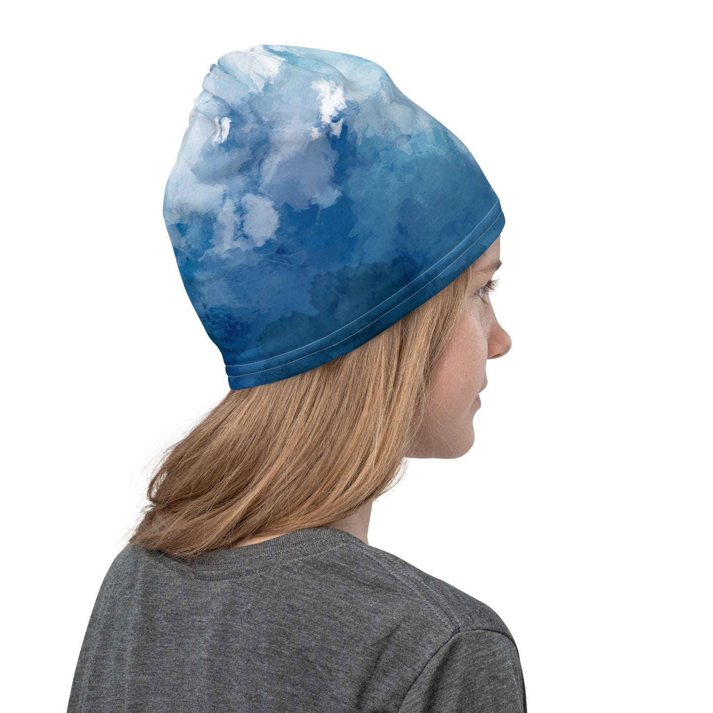 Tie-Dye-Blue Neck Gaiter