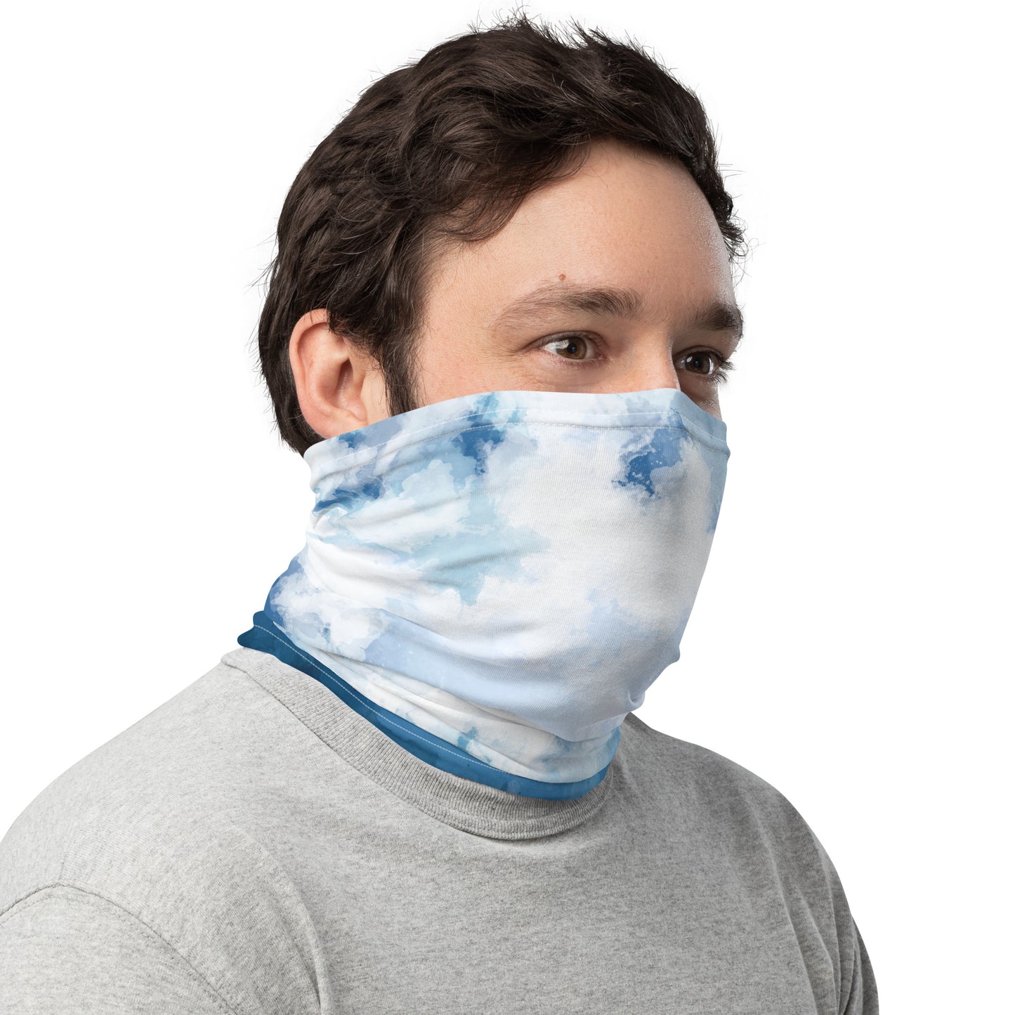 Tie-Dye-Blue Neck Gaiter