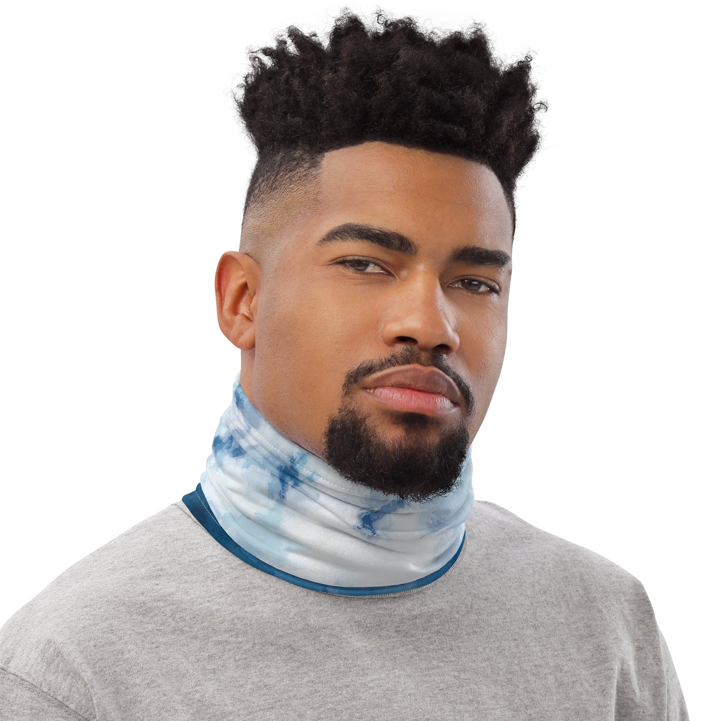 Tie-Dye-Blue Neck Gaiter