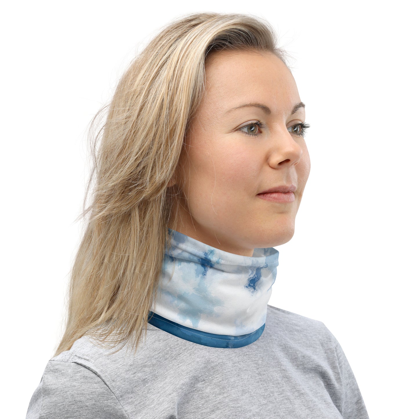 Tie-Dye-Blue Neck Gaiter