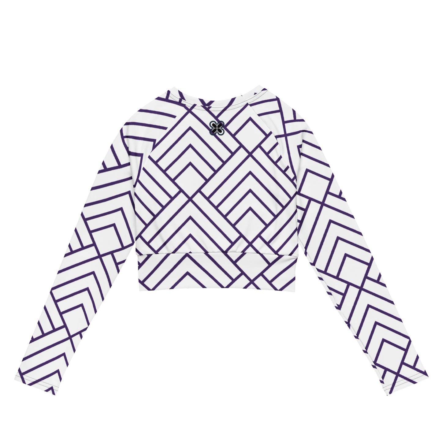 Purp long-sleeve crop top