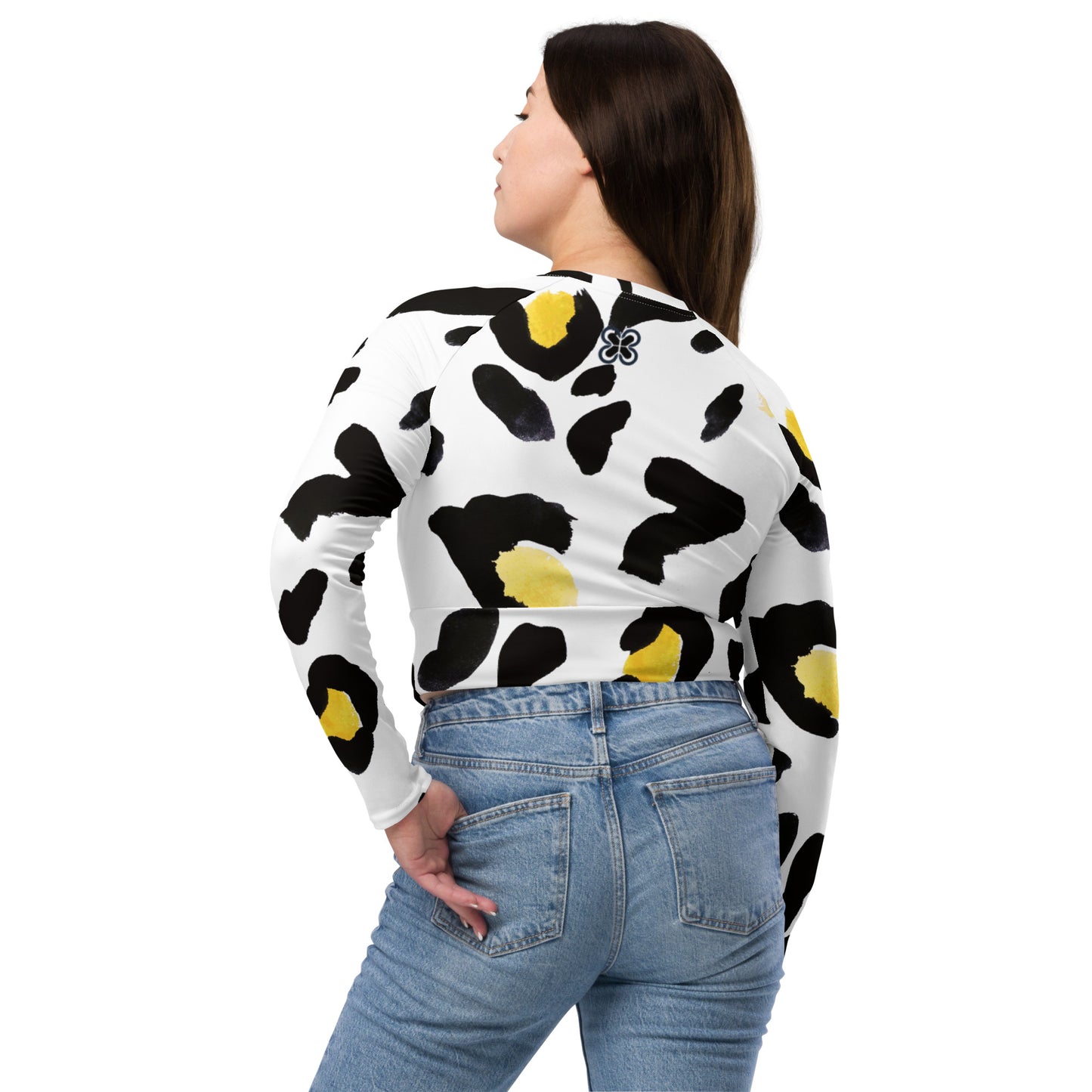 Contemporary Recycled long-sleeve crop top