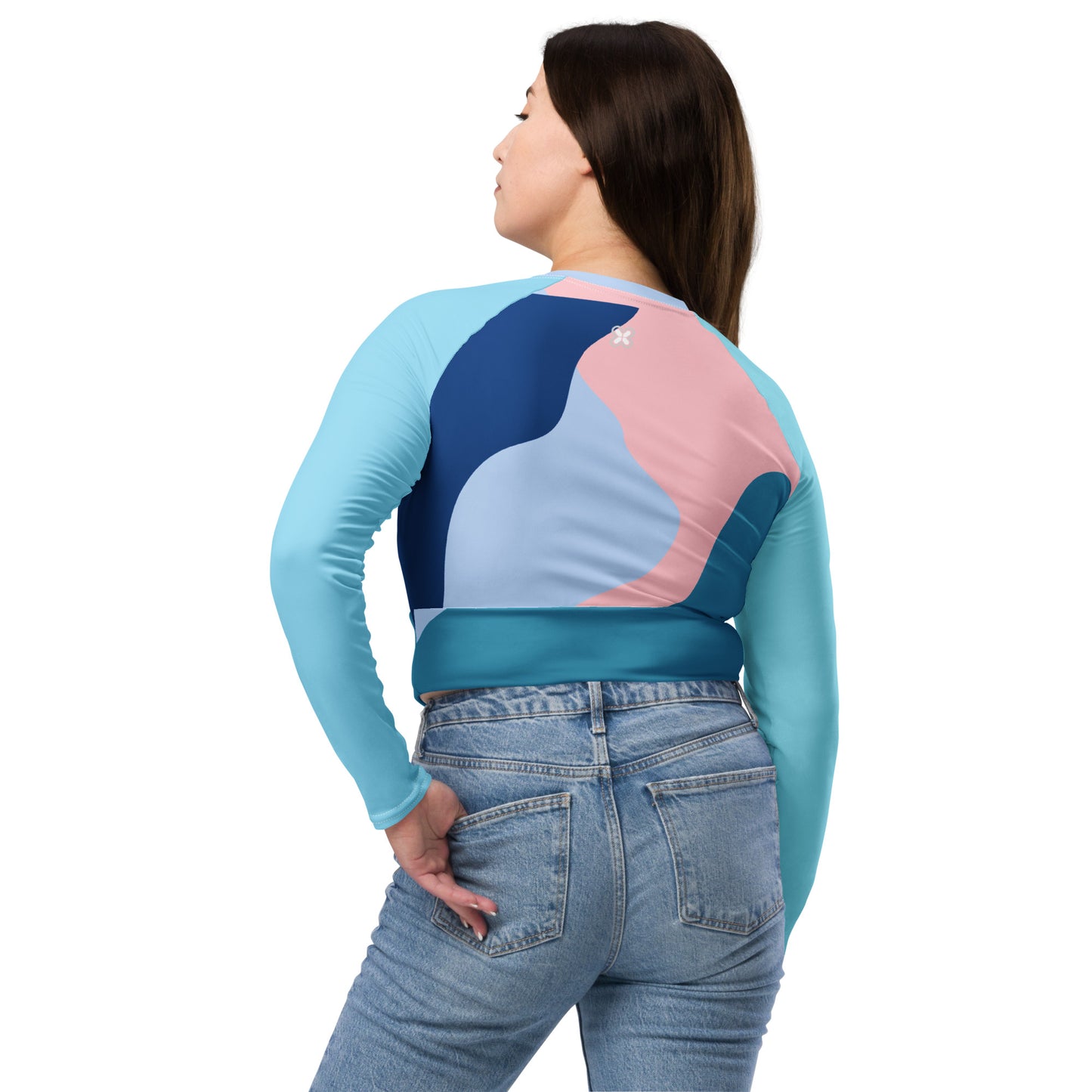 Columbia Blue Recycled long-sleeve crop top