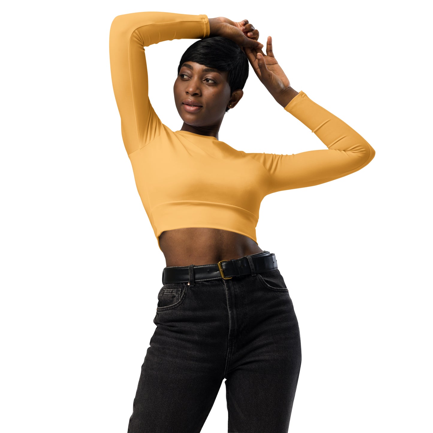 Autumn long-sleeve crop top