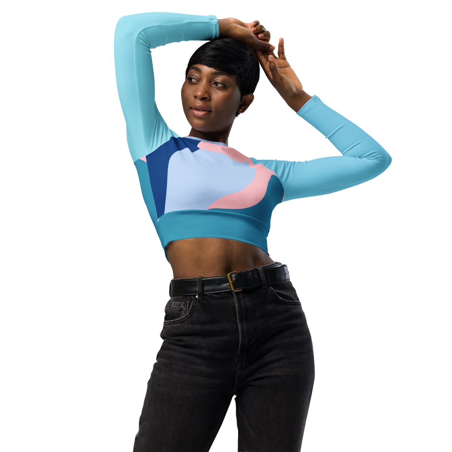 Columbia Blue Recycled long-sleeve crop top