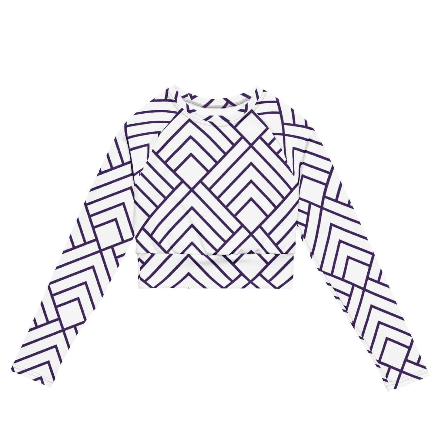 Purp long-sleeve crop top