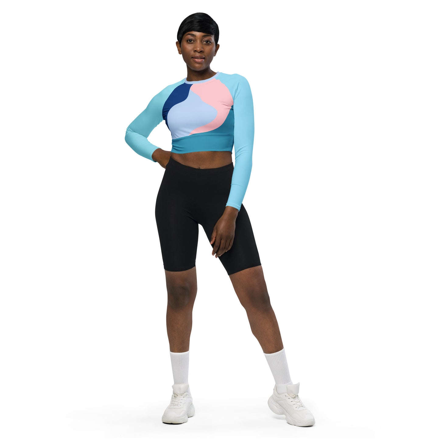 Columbia Blue Recycled long-sleeve crop top