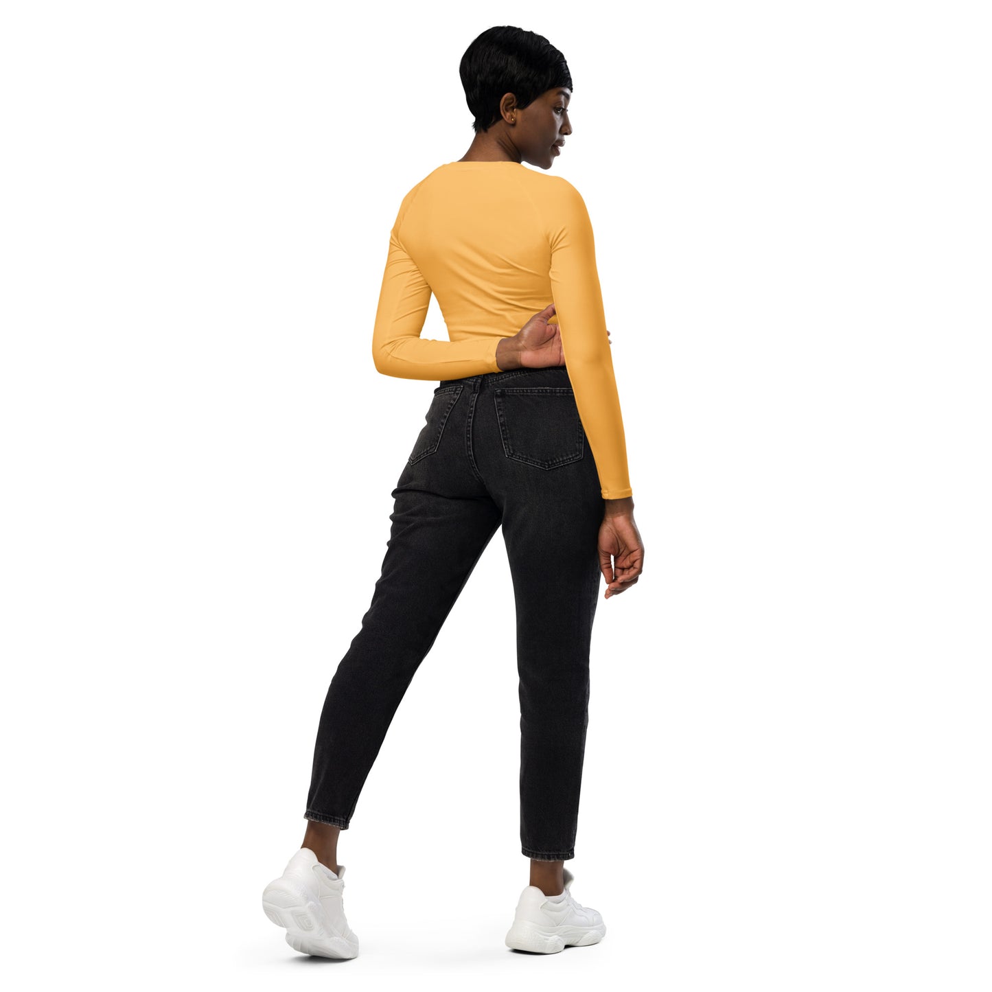 Autumn long-sleeve crop top