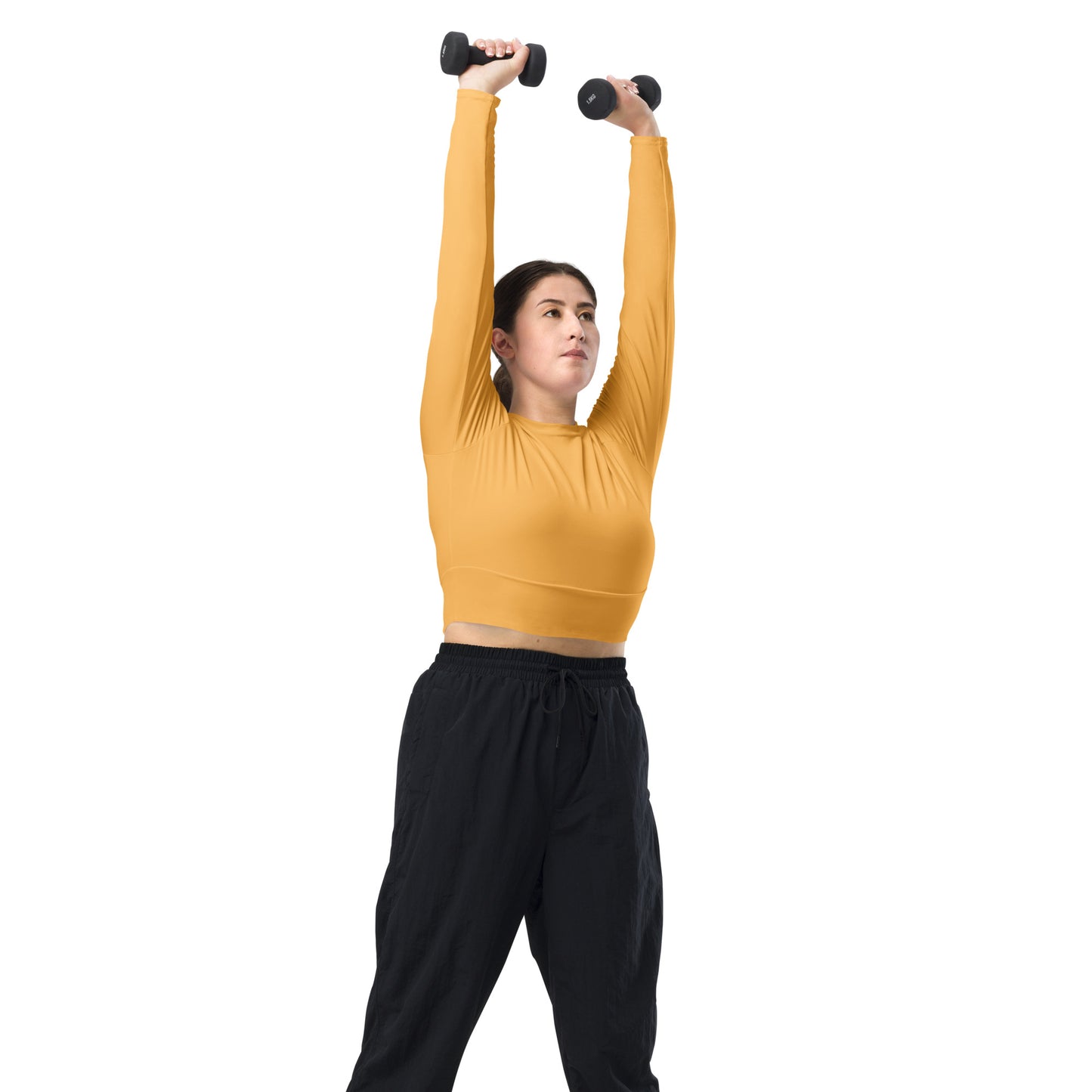 Autumn long-sleeve crop top