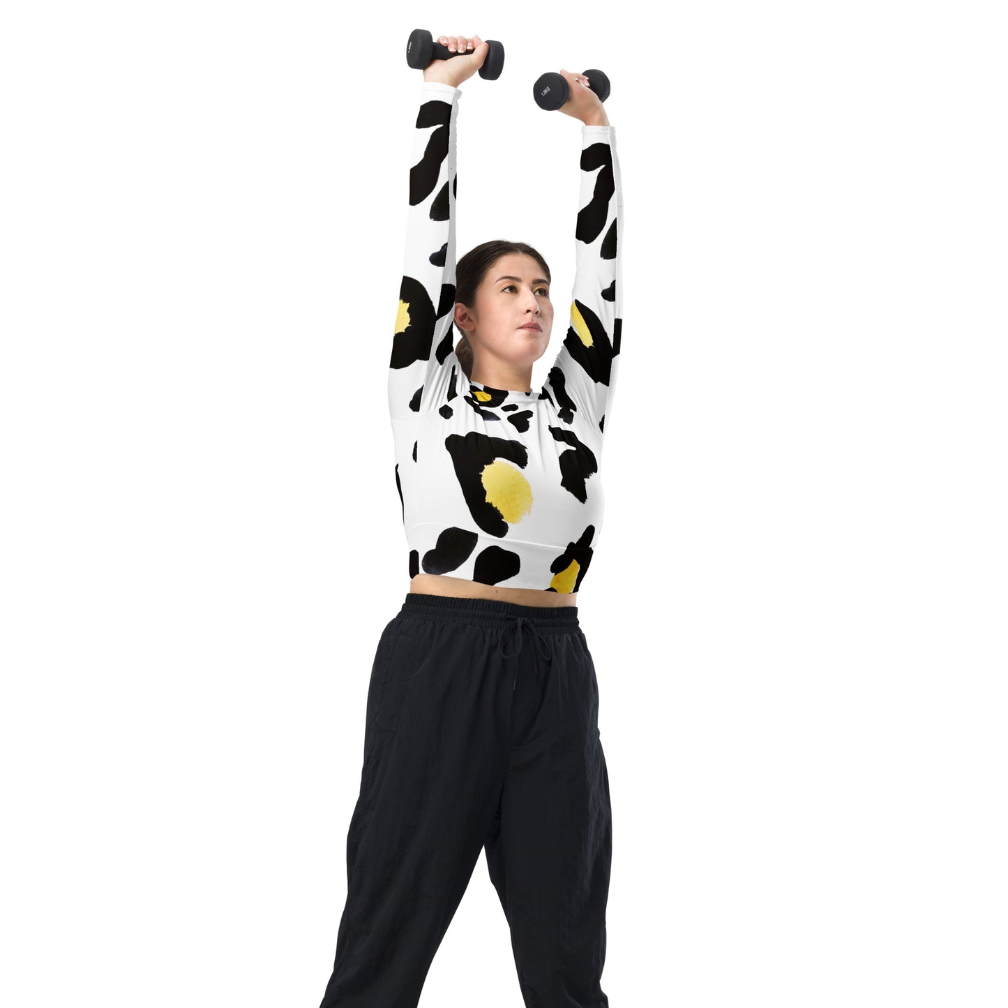 Contemporary Recycled long-sleeve crop top